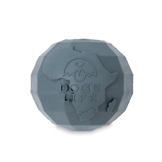 Dogs life natural rubber ball L grey