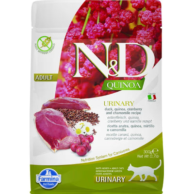 N&D Cat Quinoa Urinary Duck Cranberry & Chamomile Adult 300g