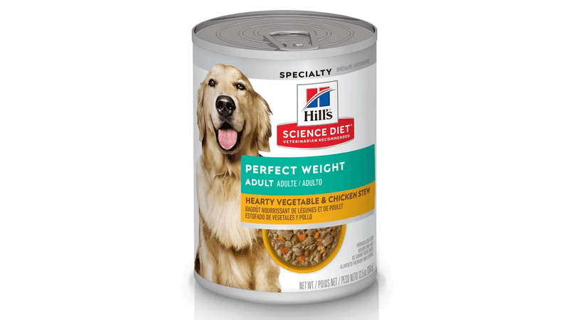 Hills perfect weight adult tin dog food 354g