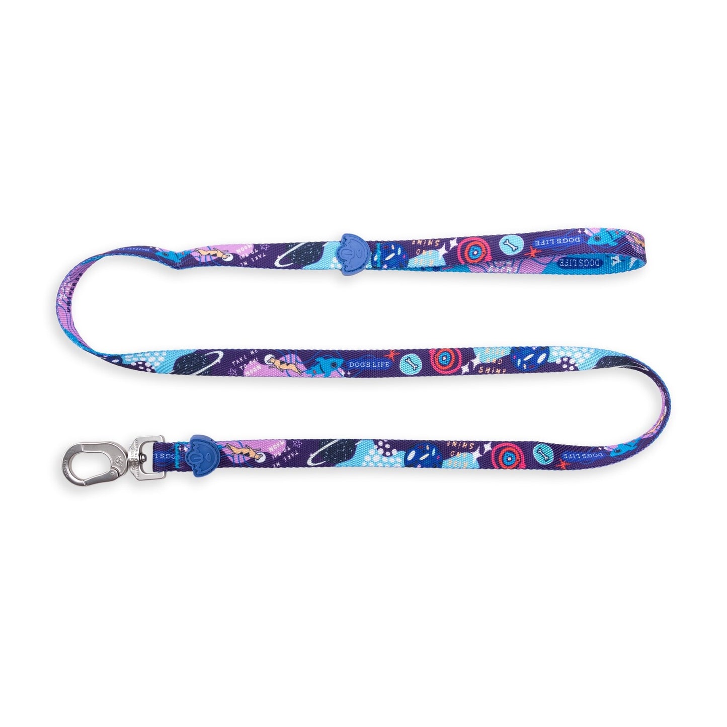 Dogs life designer leash enjoy the universe blue L