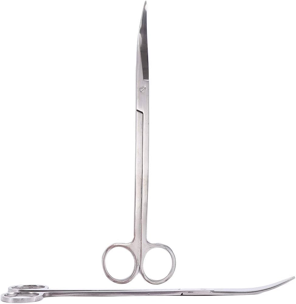 Stainless steel scissors curved