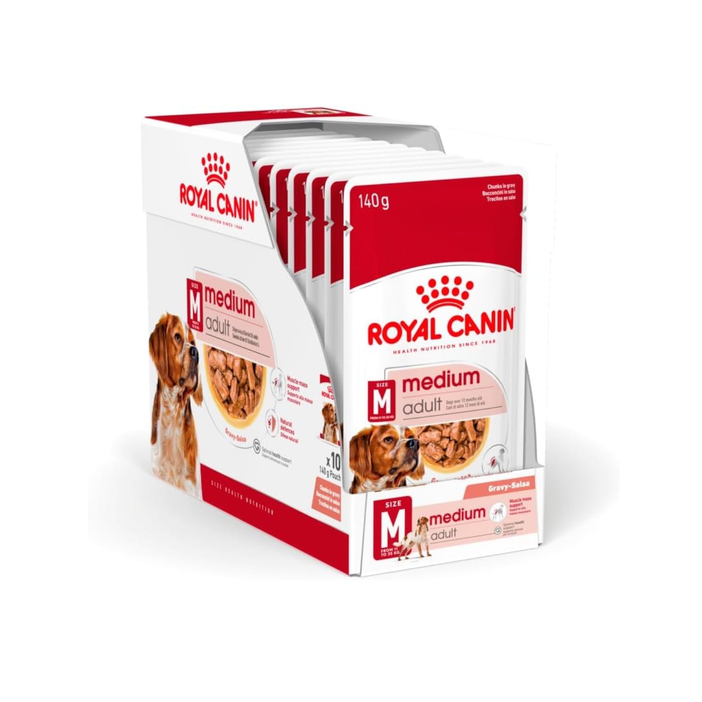 Royal Canin Medium Adult Wet Food Pouches 10X 85G