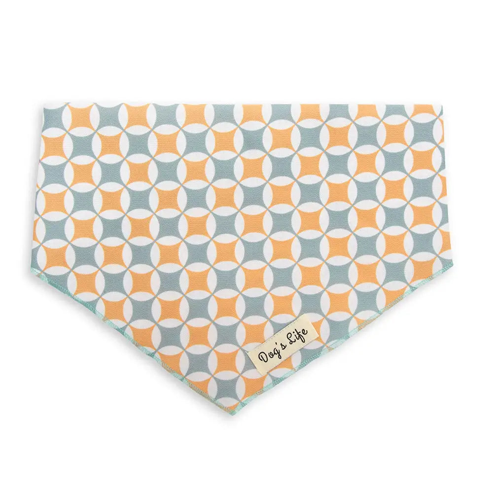 Dogs Life Large Retro Circles Bandana Blue