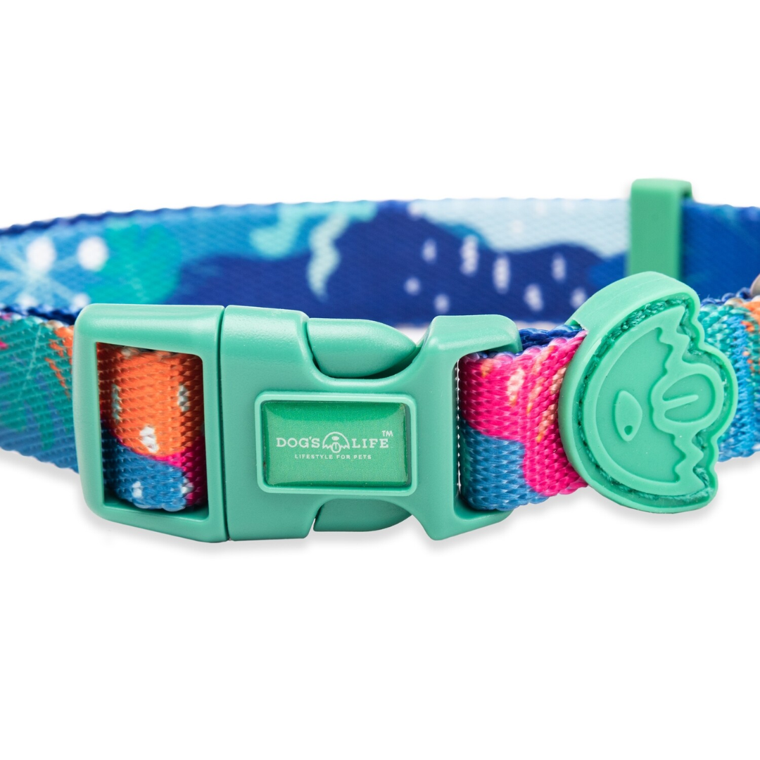Dogs life designer pooch collar under the sea blue M