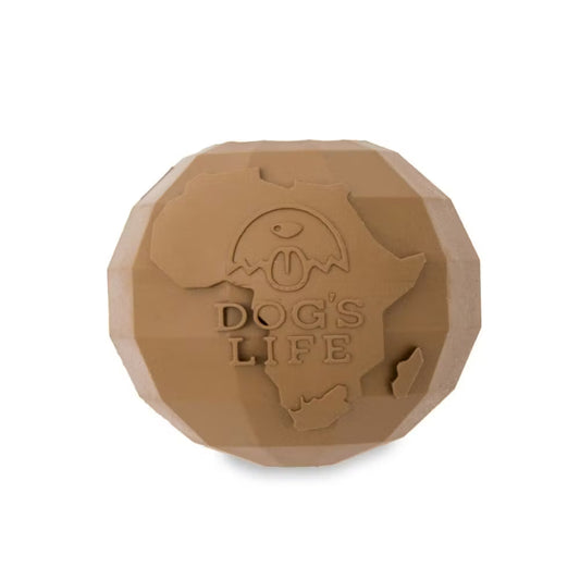 Dogs Life Small Natural Rubber Toy Brown