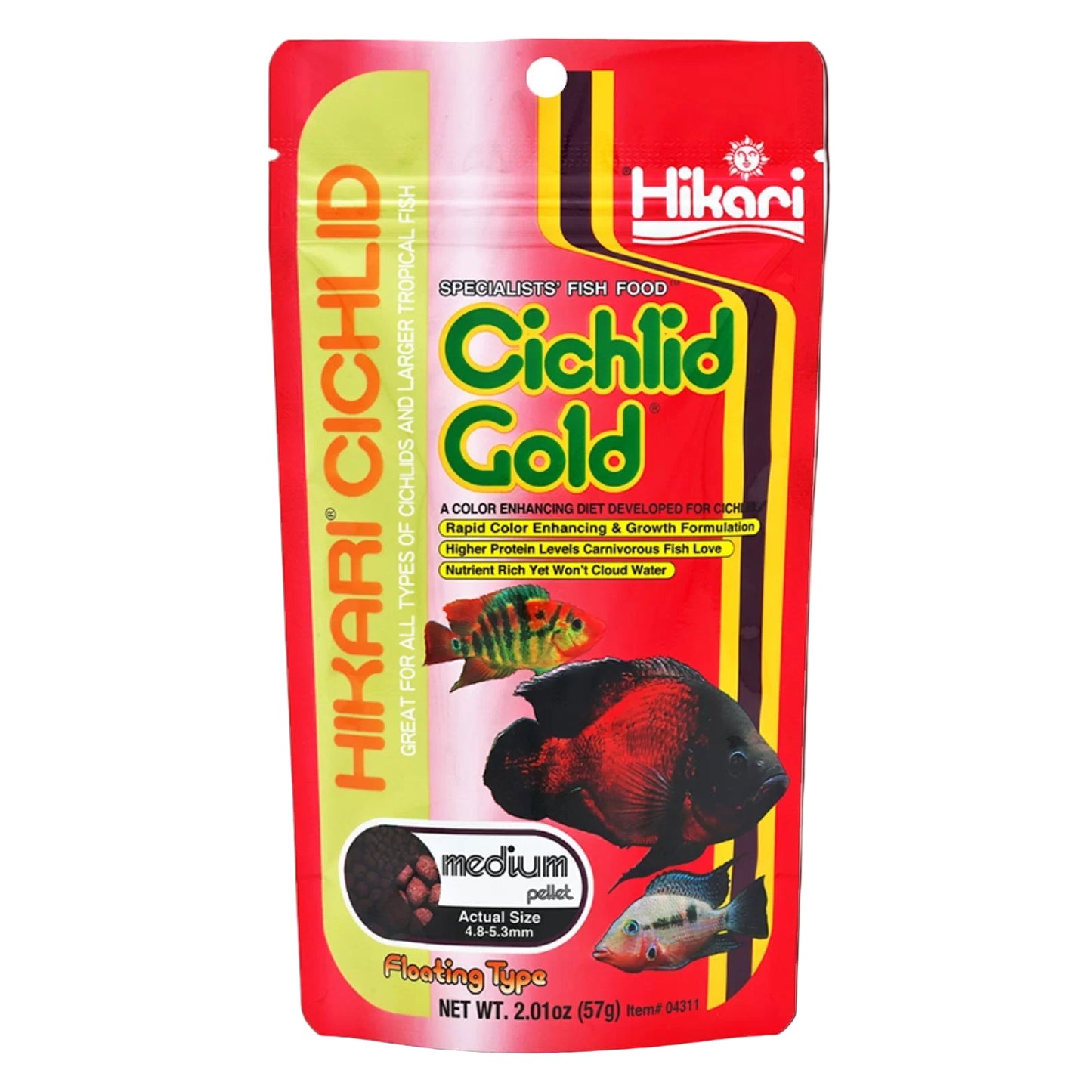 hikari cichild gold medium 57g