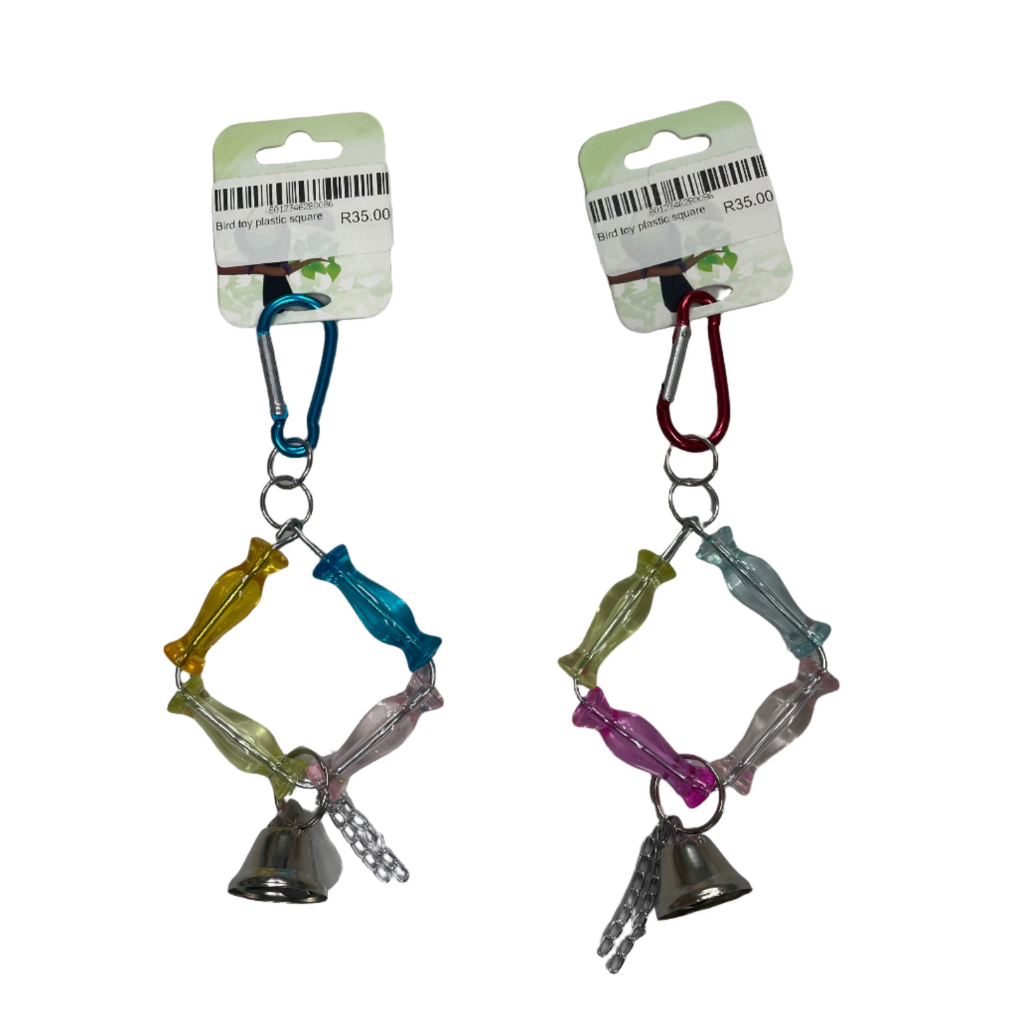 Bird toy plastic square