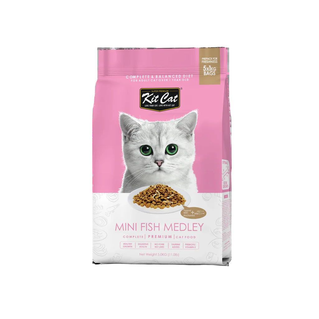 Kit Cat Mini Fish Medley Adult Cat Food 1.2kg