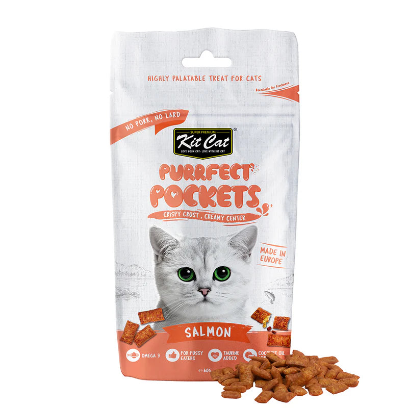 Kit Cat Purrfect Pockets Salmon Cat Treats 60 g