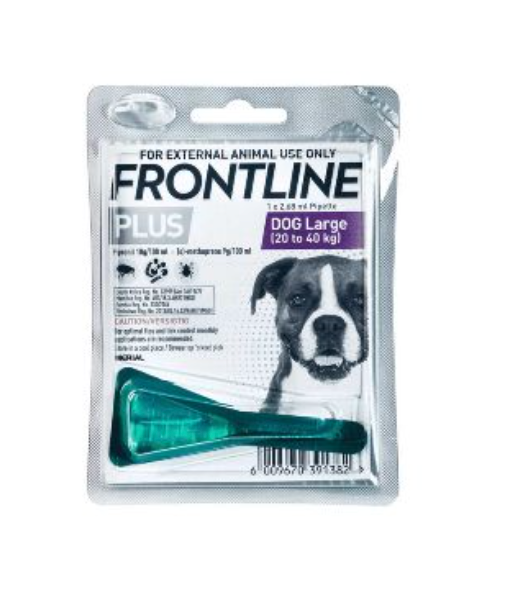Frontline Plus Large Dog 20-40kg Tick & Flea Treatment