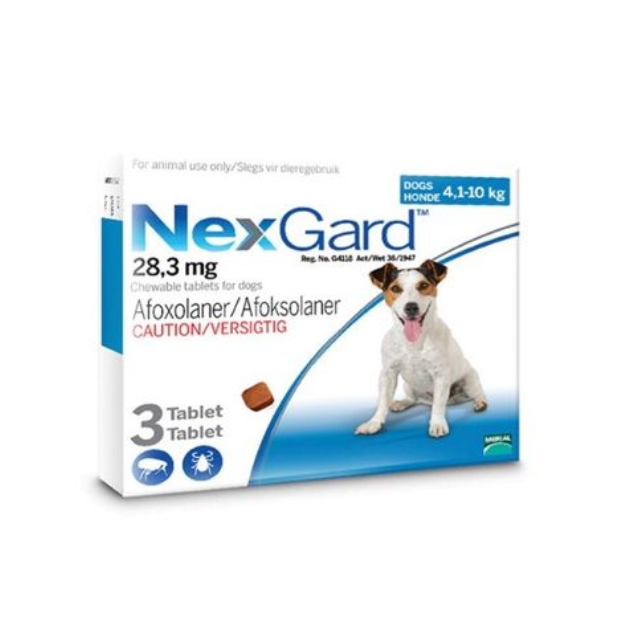NexGard Medium Dog 4-10kg 3pack