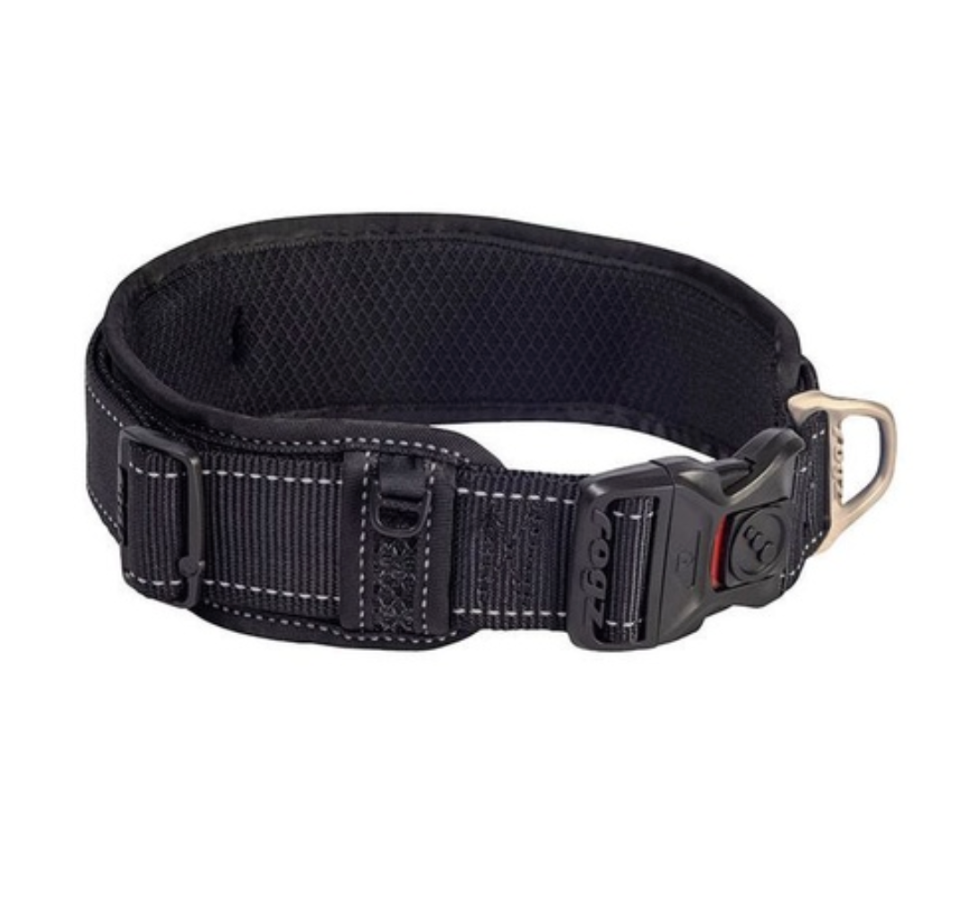 Rogz Classic Collar Black Padded XXL