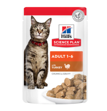 Hills science plan wet cat food turkey adult 85g
