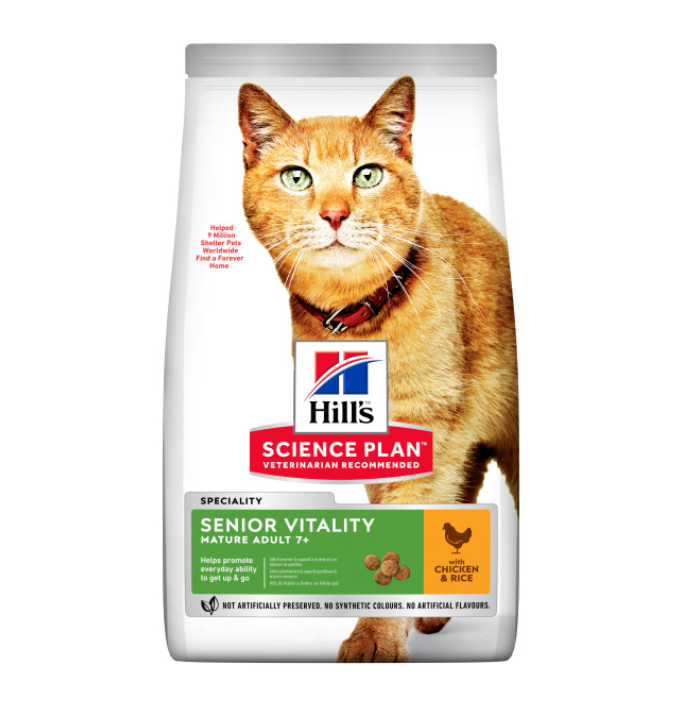 Hill's Science Plan Senior Vitality Chicken Adult Cat Food 1.5kg