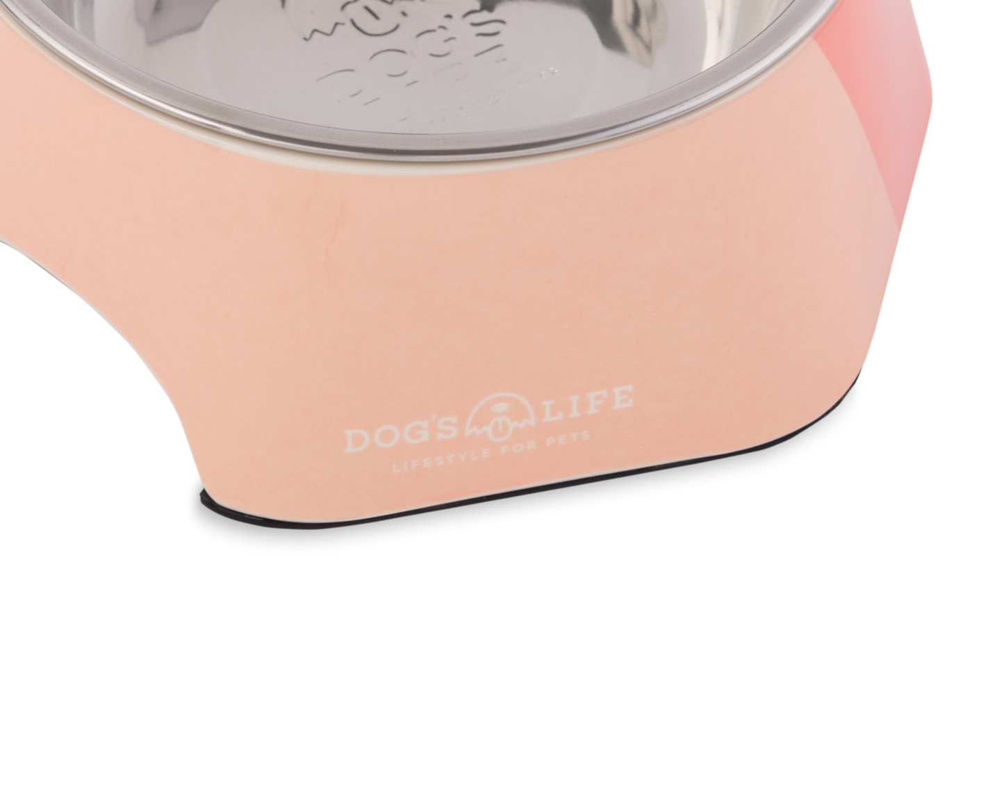 dogs life bowl melamine pink S