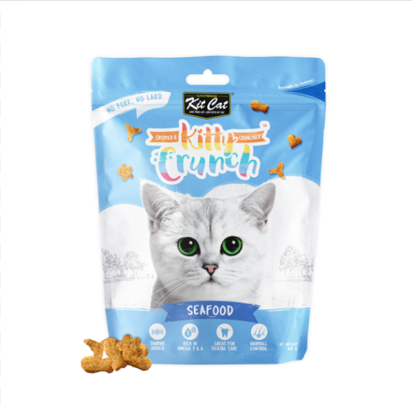 Kit Cat Seafood Kitty Crunch Treats - 60g