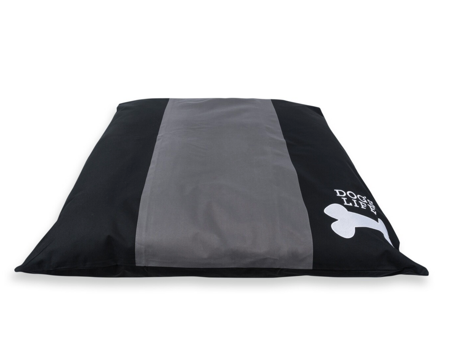 dogs life dog bed cushion square bone black m