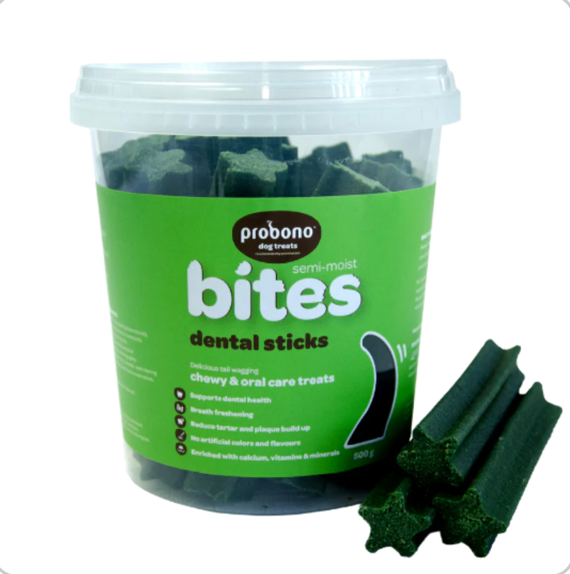 Probono semi moist treats 500g dental sticks