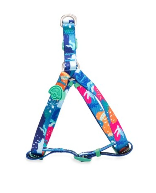 Dogs life designer pooch harness under the sea Blue M