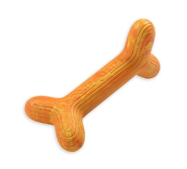 dogs life chew bone orange L