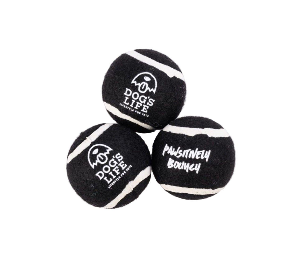 Dogs life Best fetch it tennis balls Black M