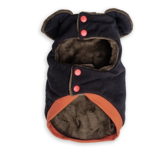 Dogs life snore- a - saur winter cape black M