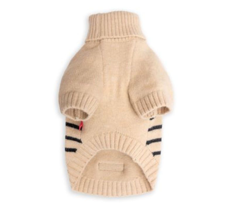 Dogs life polo neck striped khaki XS