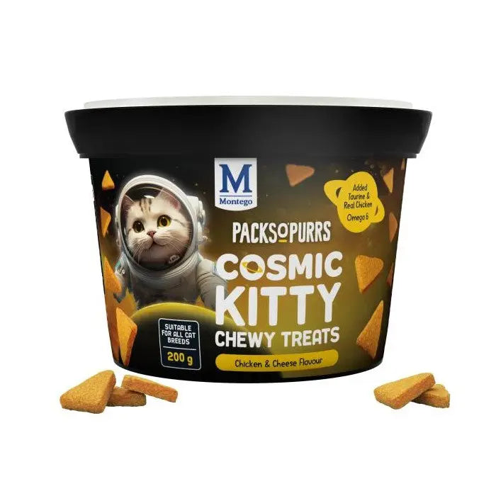 Montego Packs O' Purrs Chicken & Cheese - 4 x 200g