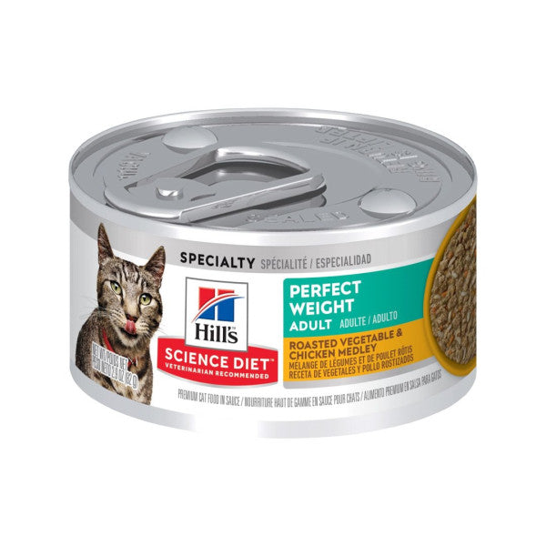 Hills cat tin perfect weight chicken 82g