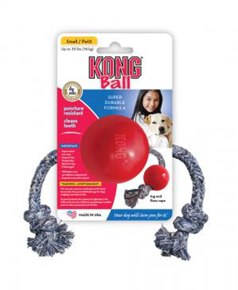 Rogz kong ball with rope S