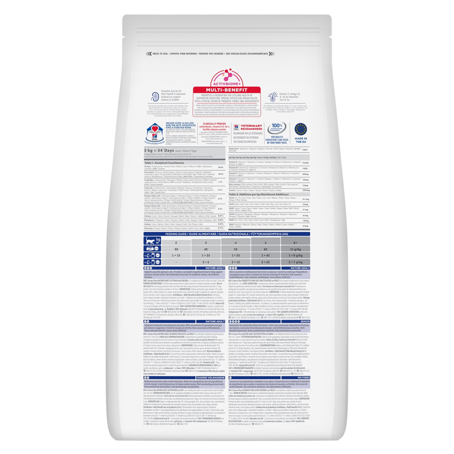 Hill's Science Plan Mature Chicken Adult 7+ Cat Food 3kg