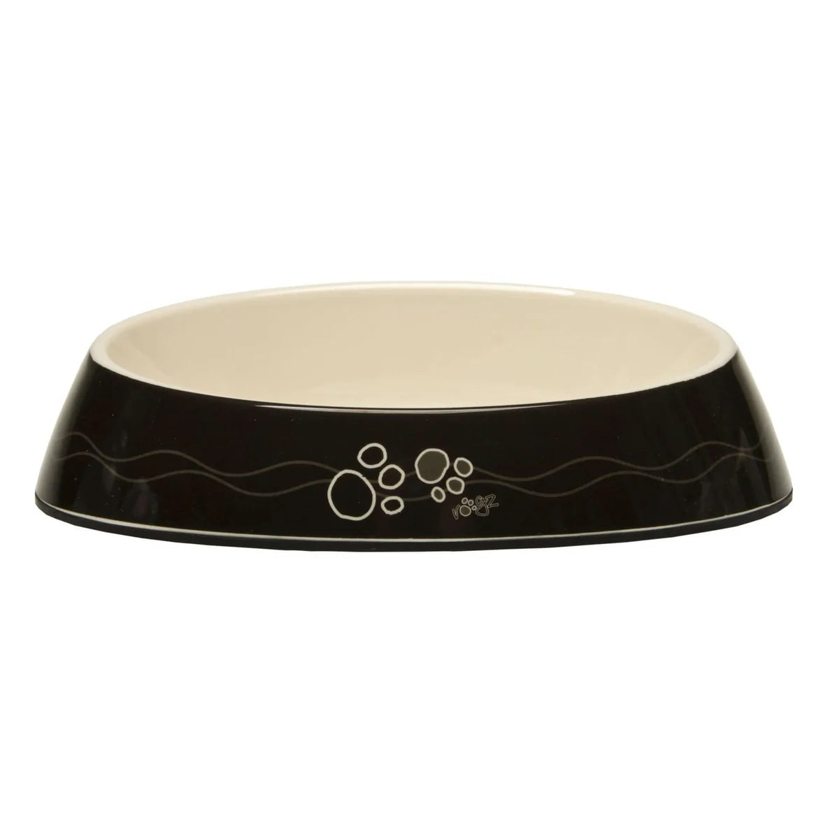 Rogz fishcake bowl black paws