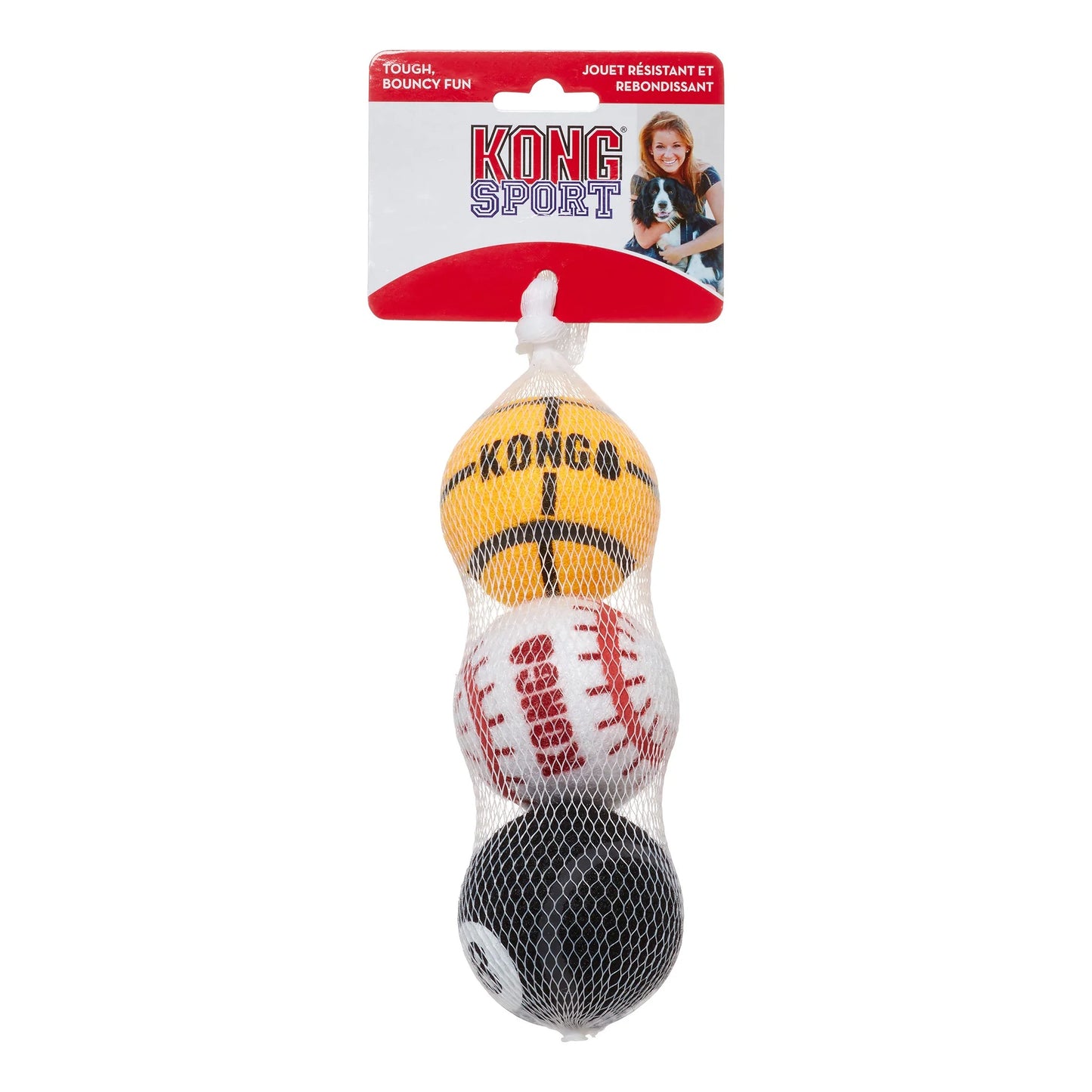 Kong sport ball med 3 pack