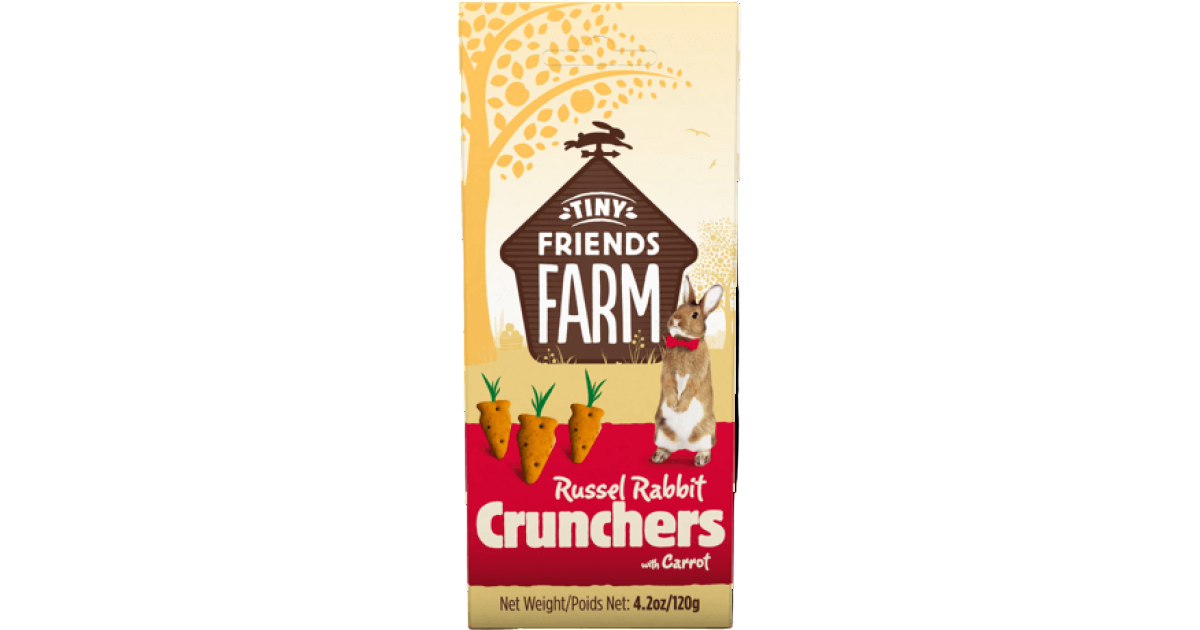 tiny friends farm rabbit treats crunchers 120g