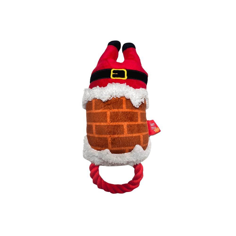 Dogs life toy stuck santa