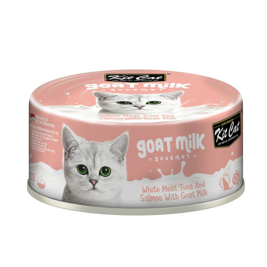 Kit Cat White Meat Tuna Flakes & Salmon with Goat's Milk 70g Cat Food