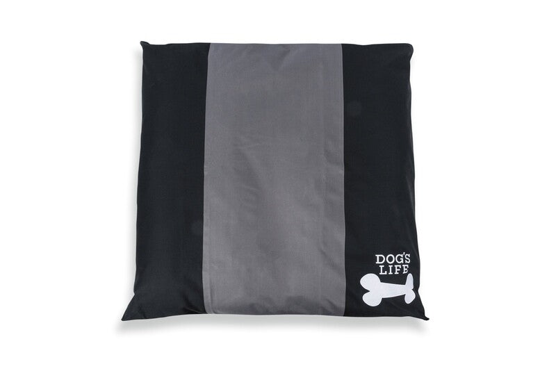 Dogs life square bones bed Black L