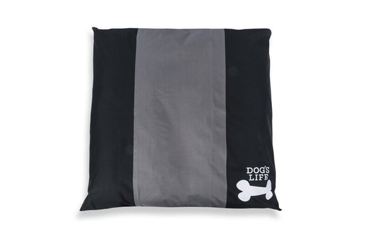 Dogs life square bones bed Black L