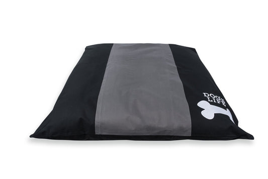 Dogs life square bones bed Black L