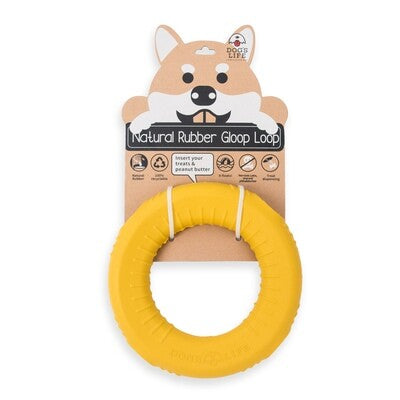 Dogs Life Rubber Gloop Loop yellow