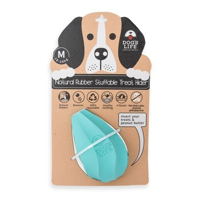 Dogs Life Small Rubber Stuffable Toy Turquoise