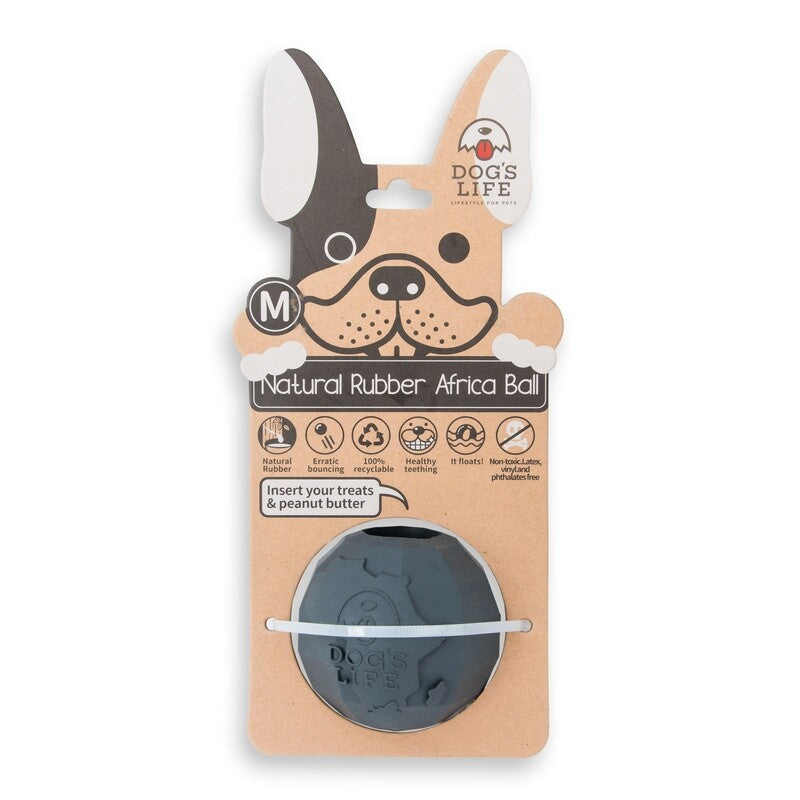 Dogs Life Africa Rubber Ball grey S