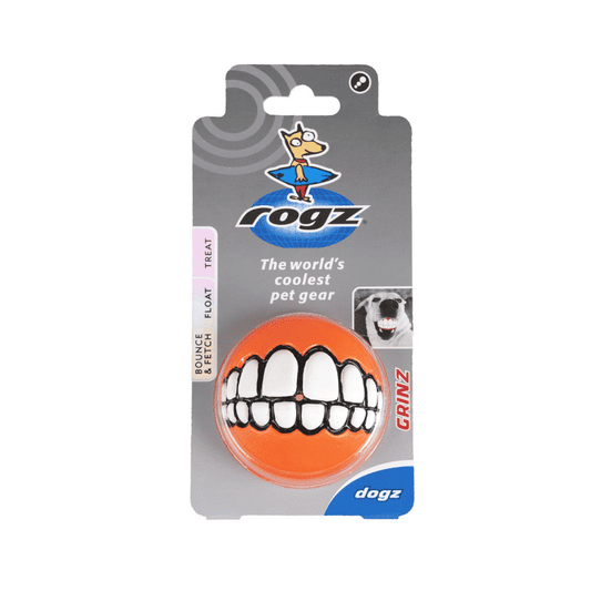 Rogz Grinz Small Dog Toy orange
