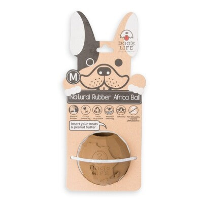 Dogs Life Small Natural Rubber Toy Brown