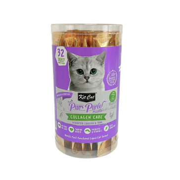 Kit Cat Purr Puree Plus+ Tuna & Collagen Care Cat Treats SINGLES