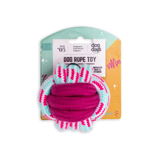 Dogs life candy rope ball pink