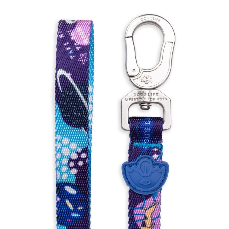 Dogs life designer leash enjoy the universe blue L