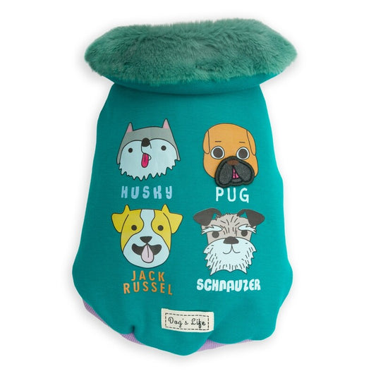 Dogs life Jersey sit for snacks green XL