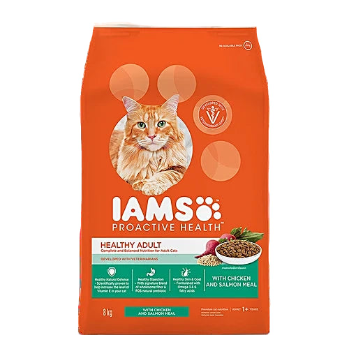 Iams Cat Dry with Chicken & Salmon Meal Adult 8kg