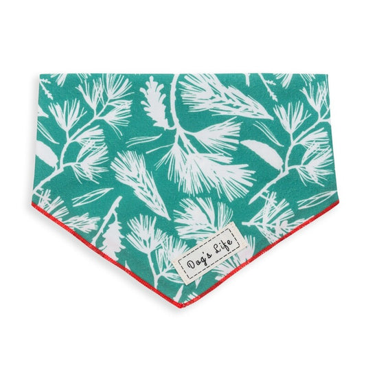 Dogs life bandana Spruce branches green
